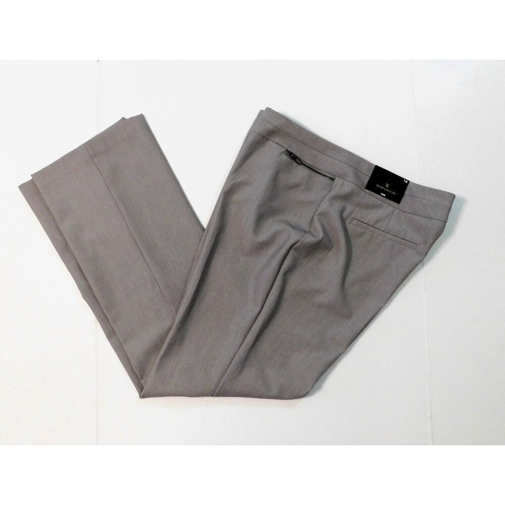 Worthington Perfect Trouser Womens Size 14 Mushroom Taupe Heather Slacks New